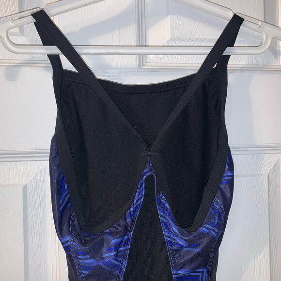 Arena Women's Drop Back One Piece Swimsuit Size 30 4 NEW Blue Training Beach - Picture 5 of 11